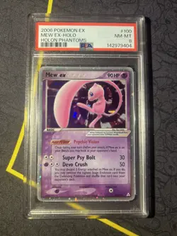 Pokemon EX Mew EX-Holo Holon Phantoms 100/110 PSA 8 - Image 1
