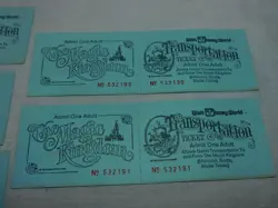 5 Walt Disney World Magic Kingdom Admission Transportation Tickets - 100% orig. - Image 5
