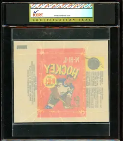1966-67 TOPPS OPC O-PEE-CHEE Hockey Wax Wrapper Bobby Orr RC Series 1 ICERT 5 - Image 2