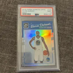 2016-17 Panini Donruss Optic Holo Prizm #137 Kevin Durant Warriors PSA 9 MINT - Image 1