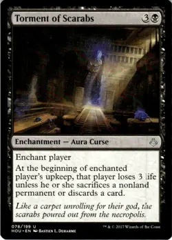 2017 Magic The Gathering Hour of Devastation Torment of Scarabs #78 Light Play - Image 1