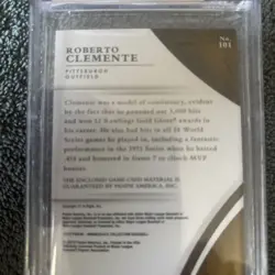 Roberto Clemente 2015 Panini Immaculate Game Used Jersey Swatch MLB PSA 9 06/15 - Image 3