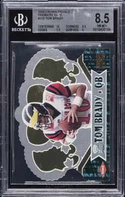 2000 CROWN ROYALE PREMIERE DATE TOM BRADY BGS 8.5 - Image 1