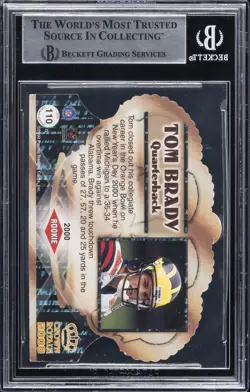 2000 CROWN ROYALE PREMIERE DATE TOM BRADY BGS 8.5 - Image 2