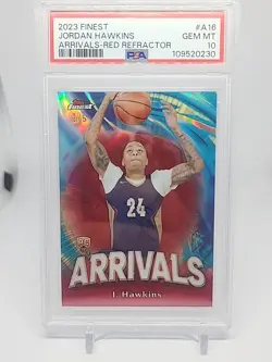 2023-24 Topps Finest Arrivals Red Refractor /5 Jordan Hawkins Psa 10 RC POP 1 - Image 1