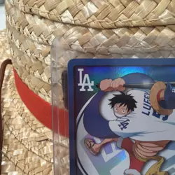MONKEY D. LUFFY 2026 ONE PIECE x LOS ANGELES DODGERS DON PROMO CARD & STRAW HAT - Image 2
