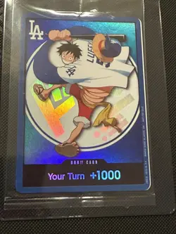 2026 Los Angeles Dodgers x One Piece Promo Card Monkey D Luffy Dodgers LUFFY DON - Image 1