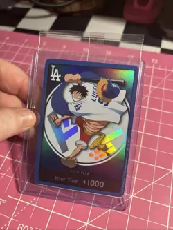 2026 Los Angeles Dodgers x One Piece Promo Card Monkey D Luffy DODGERS LUFFY DON - Image 2