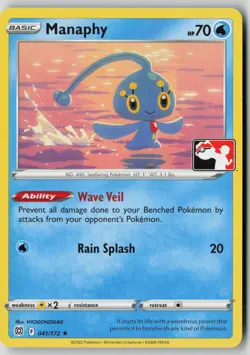 Pokemon TCG Prize Pack Series Cards #041/172 Manaphy - Image 1