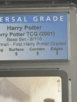 2001 Harry Potter Holo Portrait CGC 9 FIRST HARRY POTTER CARD EVER GRADED 8/116 - Image 2