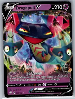 Dragapult V 092/192 SWSH02: Rebel Clash - Pokemon Card - NM - Image 1