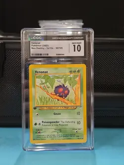 CGC 10 Pokemon Venonat 1st Edition Neo Destiny 90/105 Card - Image 1
