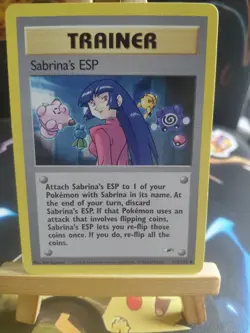 Pokemon Cards Sabrina's ESP 117/132 Gym Heroes Uncommon LP - Image 1