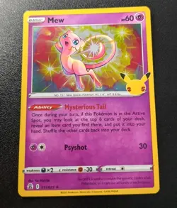 Pokemon Celebrations Mew Holo Rare Card 011/025 NM - Image 1