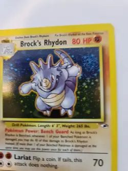 Brock's Rhydon Holo Base Pokemon Card WOTC NM - Image 5