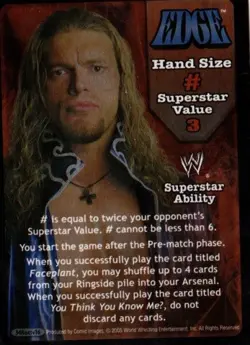 WWE: Edge Superstar Card (SS3) for Edge [Lightly Played] Raw Deal Wrestling WWF - Image 1