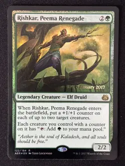 1x MTG Rishkar, Peema Renegade (Foil) - Prerelease Cards (PRE) (AER) #122 - Image 1
