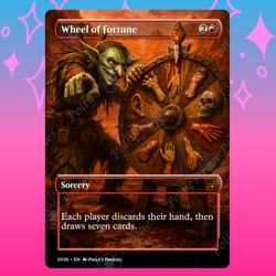 Wheel of Fortune PROXY Card with Custom Fantasy Art Design - Image 1