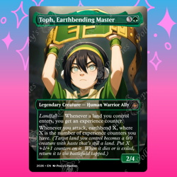 Toph, Earthbending Master PROXY Card with Custom Fantasy Art Design - Image 1