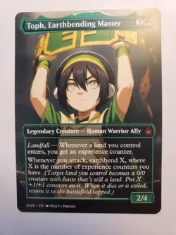 Toph, Earthbending Master PROXY Card with Custom Fantasy Art Design - Image 2