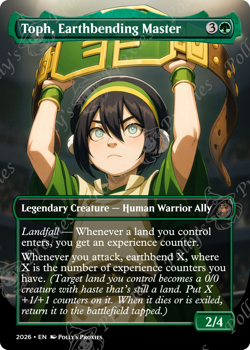 Toph, Earthbending Master PROXY Card with Custom Fantasy Art Design - Image 4