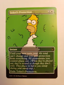 Teferi's Protection PROXY Card with Custom Meme Simpson's Joke Art Design - Image 2