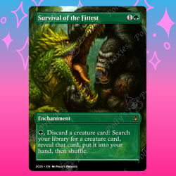 Survival of the Fittest PROXY Card with Custom Fantasy Art Design - Image 1
