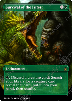 Survival of the Fittest PROXY Card with Custom Fantasy Art Design - Image 4