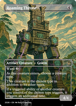 Roaming Throne PROXY Card with Custom Fantasy Art Design - Image 4