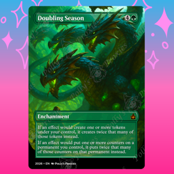 Doubling Season PROXY Card with Custom Fantasy Art Design - Image 1