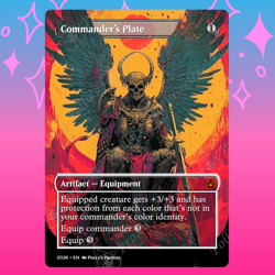 Commander's Plate PROXY Card with Custom Fantasy Art Design - Image 1