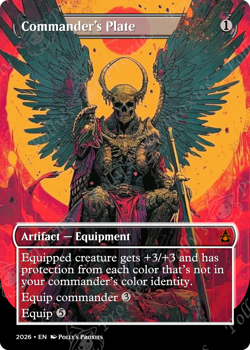 Commander's Plate PROXY Card with Custom Fantasy Art Design - Image 4