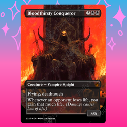 Bloodthirsty Conqueror PROXY Card with Custom Fantasy Art Design - Image 1