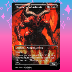 Bloodletter of Aclazotz PROXY Card with Custom Fantasy Art Design - Image 1