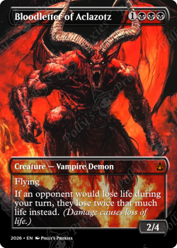 Bloodletter of Aclazotz PROXY Card with Custom Fantasy Art Design - Image 4