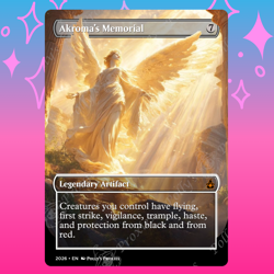 Akroma's Memorial PROXY Card with Custom Fantasy Art Design - Image 1