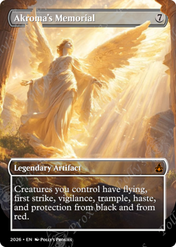 Akroma's Memorial PROXY Card with Custom Fantasy Art Design - Image 4