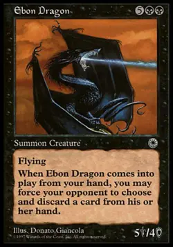 MTG English Ebon Dragon NM Normal Portal - Image 1