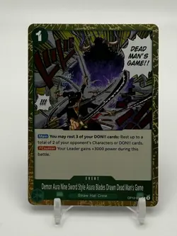 Demon Aura Nine Sword Style Dead Man's Game Card OP12-037 R - English One Piece - Image 1