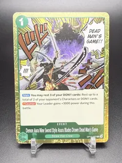 Demon Aura Nine Sword Style Dead Man's Game Card OP12-037 R - English One Piece - Image 3