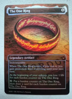 The One Ring FOIL PROXY Card (FOIL ERROR) with Custom Fantasy Art Design - Image 1