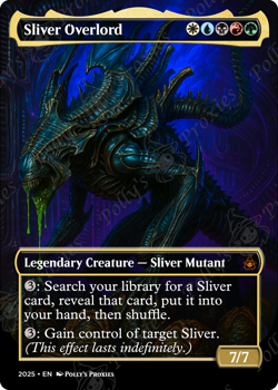 Sliver Overlord FOIL Proxy Card with Metal Alien Poster Art Design - Image 4