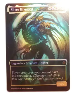 Sliver Hivelord FOIL PROXY Card (FOIL ERROR) with Custom Fantasy Art Design - Image 2