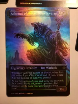 Ashcoat of the Shadow Swarm FOIL PROXY Card (FOIL ERROR) Custom Fantasy Art - Image 1
