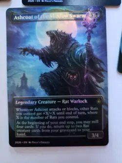 Ashcoat of the Shadow Swarm FOIL PROXY Card (FOIL ERROR) Custom Fantasy Art - Image 2