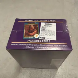 TSR AD&D 2nd Ed. 1993 Fantasy Trading Cards, Part 3 Purple Box (36 Packs) - NIB - Image 3