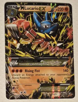 M Mega Lucario EX 55/111 Furious Ultra Secret Rare Holo Pokemon Card - Image 1