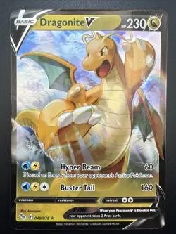 Dragonite V 049/078 Pokemon Go Ultra Rare Full Art Pokemon Card Near Mint - Image 1