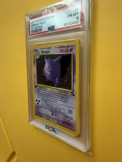 Wizards of the Coast 1999 Pokemon Fossil Gengar 5/62 1st Ed Holo PSA 8 - Image 2