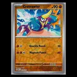 Obsidian Flames - Crabrawler - 114/197 - Reverse Holo - Pokemon TCG - Image 1